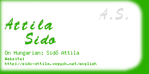 attila sido business card